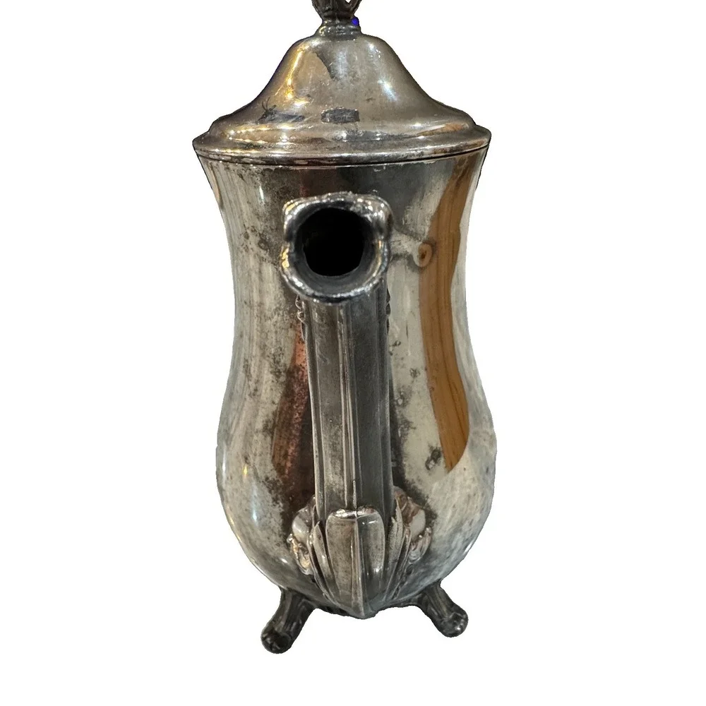 VTG W. M. Rogers 800 Silver Plated Kettle Coffee Tea Pot Victorian Style